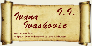 Ivana Ivašković vizit kartica